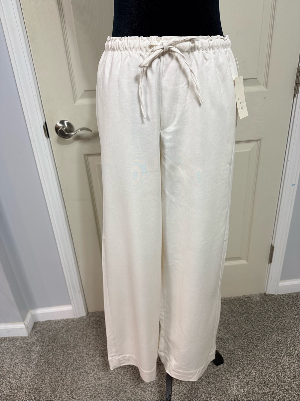 a new day Cream Pull-On Wide-Leg Pants